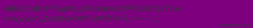 Czcionka Heavenvetica – czarne czcionki na fioletowym tle