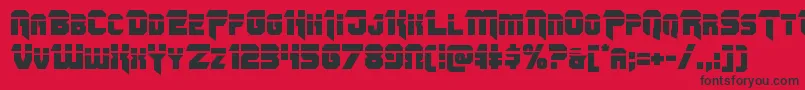 Omegaforcelaser11 Font – Black Fonts on Red Background