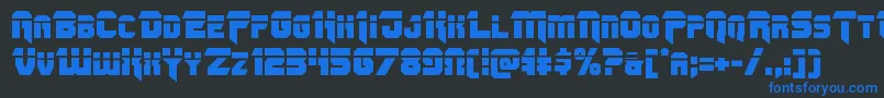 Omegaforcelaser11 Font – Blue Fonts on Black Background