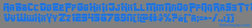Omegaforcelaser11 Font – Blue Fonts on Gray Background
