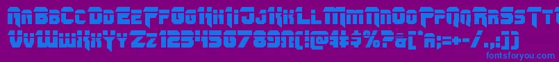 Omegaforcelaser11 Font – Blue Fonts on Purple Background
