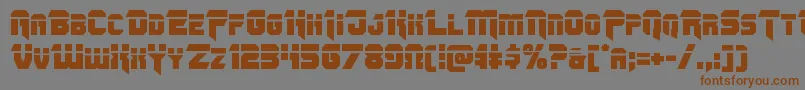 Omegaforcelaser11 Font – Brown Fonts on Gray Background