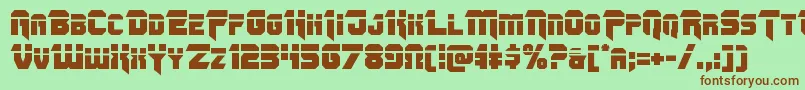 Omegaforcelaser11 Font – Brown Fonts on Green Background