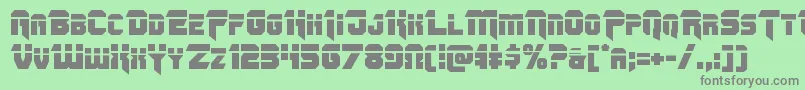 Omegaforcelaser11 Font – Gray Fonts on Green Background