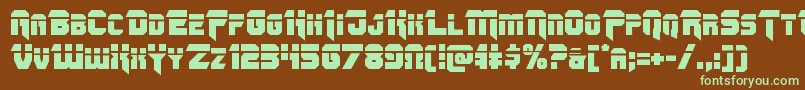 Omegaforcelaser11 Font – Green Fonts on Brown Background