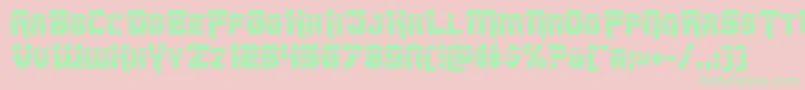 フォントOmegaforcelaser11 – ピンクの背景に緑の文字