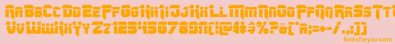 Omegaforcelaser11 Font – Orange Fonts on Pink Background