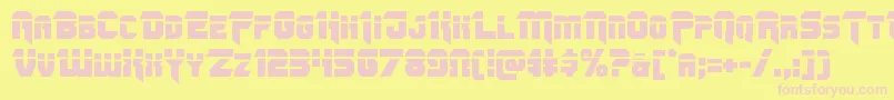 Omegaforcelaser11 Font – Pink Fonts on Yellow Background