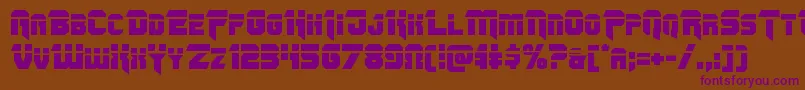 Omegaforcelaser11 Font – Purple Fonts on Brown Background