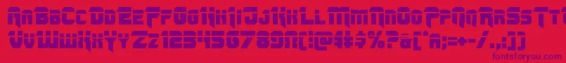Omegaforcelaser11-Schriftart – Violette Schriften auf rotem Hintergrund