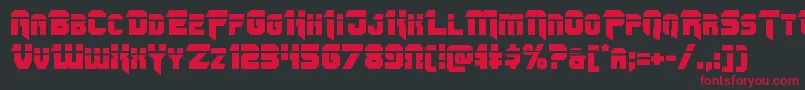 Omegaforcelaser11 Font – Red Fonts on Black Background