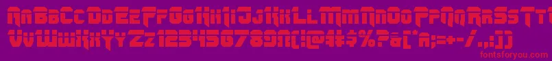 Omegaforcelaser11 Font – Red Fonts on Purple Background