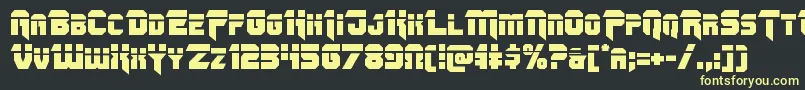 Omegaforcelaser11 Font – Yellow Fonts on Black Background
