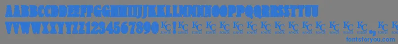 Czcionka Criminologydemo – niebieskie czcionki na szarym tle