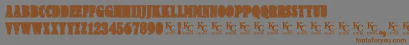 Criminologydemo Font – Brown Fonts on Gray Background