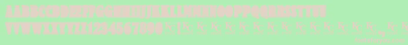 Fonte Criminologydemo – fontes rosa em um fundo verde