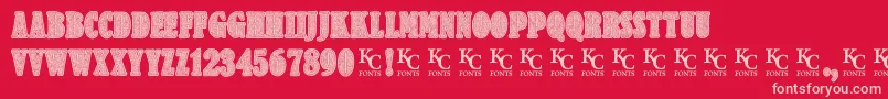 Criminologydemo Font – Pink Fonts on Red Background