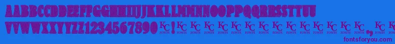 Criminologydemo Font – Purple Fonts on Blue Background