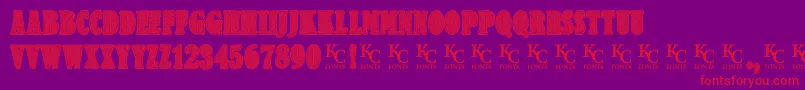 Police Criminologydemo – polices rouges sur fond violet