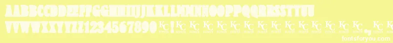 Criminologydemo Font – White Fonts on Yellow Background