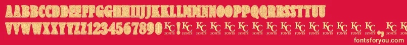 Criminologydemo Font – Yellow Fonts on Red Background