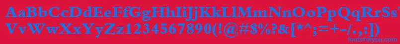 BemboExtraBold Font – Blue Fonts on Red Background