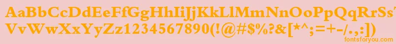 BemboExtraBold Font – Orange Fonts on Pink Background