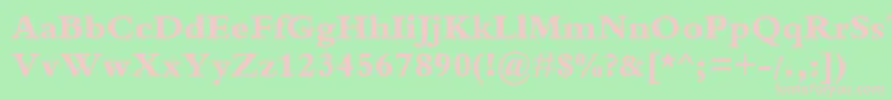 BemboExtraBold Font – Pink Fonts on Green Background