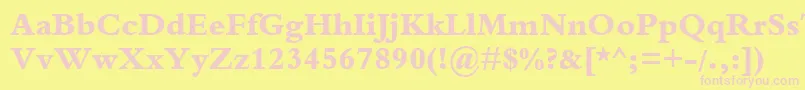 BemboExtraBold Font – Pink Fonts on Yellow Background