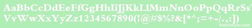 フォントBemboExtraBold – 緑の背景に白い文字