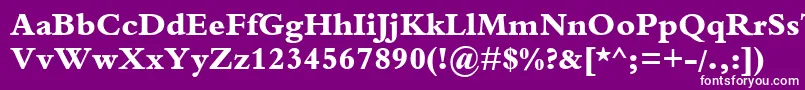 フォントBemboExtraBold – 紫の背景に白い文字