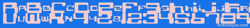 フォントCs – ピンクの文字、青い背景