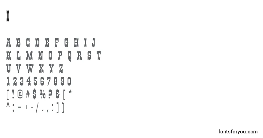 A fonte Italianskye – alfabeto, números, caracteres especiais