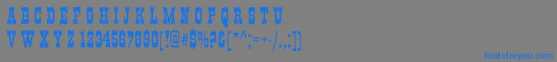 フォントItalianskye – 灰色の背景に青い文字