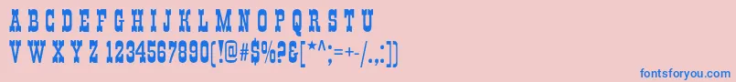 Italianskye-fontti – siniset fontit vaaleanpunaisella taustalla