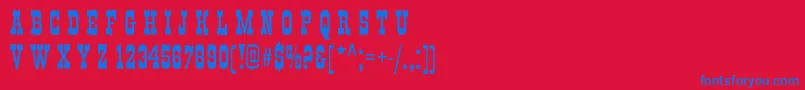 Italianskye-fontti – siniset fontit punaisella taustalla