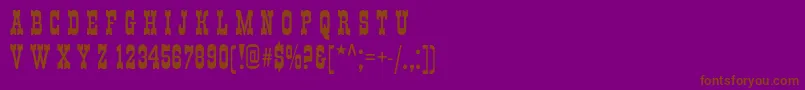 Italianskye Font – Brown Fonts on Purple Background