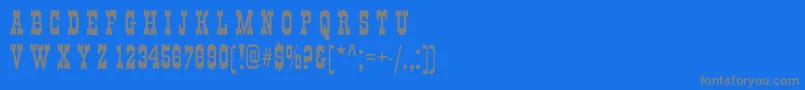 フォントItalianskye – 青い背景に灰色の文字