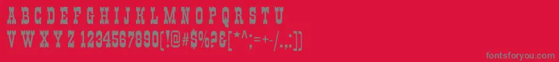 フォントItalianskye – 赤い背景に灰色の文字