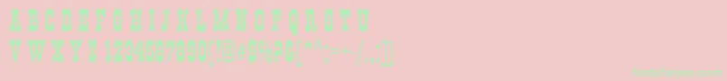 Italianskye Font – Green Fonts on Pink Background