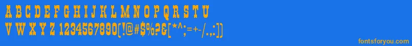 Шрифт Italianskye – оранжевые шрифты на синем фоне