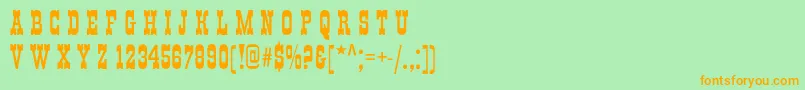 Шрифт Italianskye – оранжевые шрифты на зелёном фоне