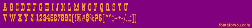 Italianskye-fontti – oranssit fontit violetilla taustalla