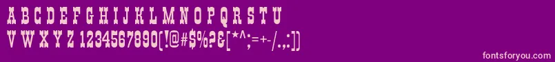 Шрифт Italianskye – розовые шрифты на фиолетовом фоне