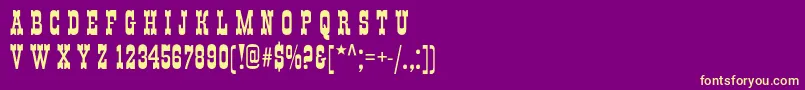 Шрифт Italianskye – жёлтые шрифты на фиолетовом фоне