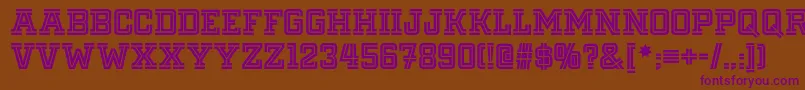 Fargofaronf Font – Purple Fonts on Brown Background