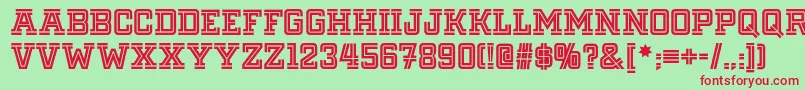 Fargofaronf Font – Red Fonts on Green Background