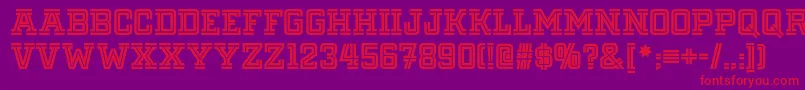 Fargofaronf Font – Red Fonts on Purple Background