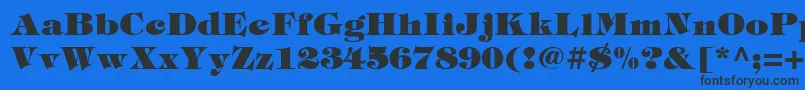 Tiffblack Font – Black Fonts on Blue Background