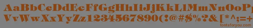 Tiffblack Font – Brown Fonts on Gray Background